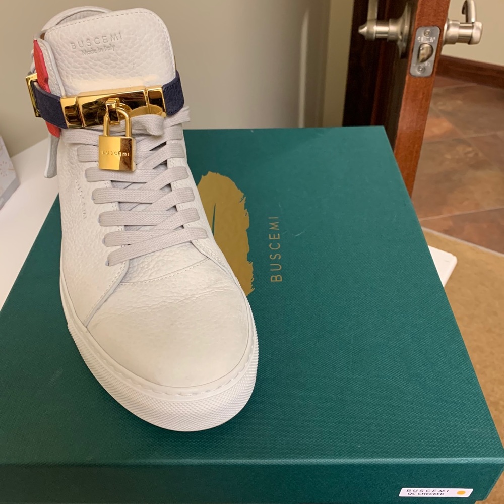 Buscemi mens hi top sneakers